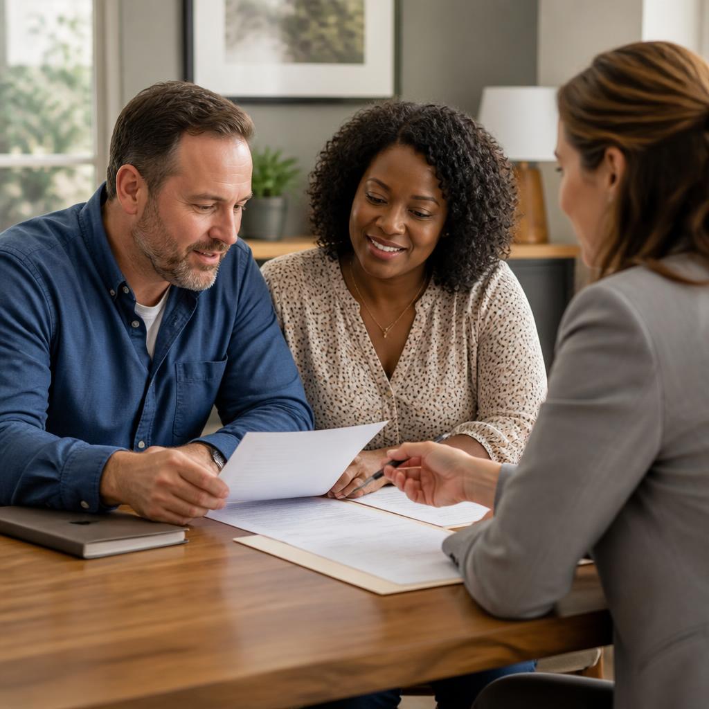 A family relieved to have secured help with their mortgage